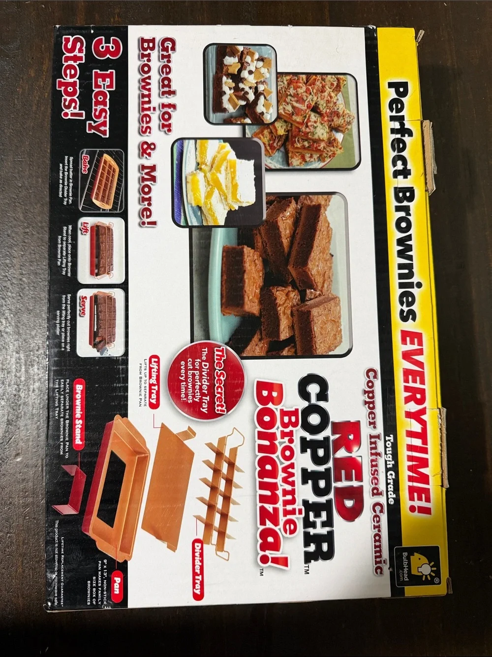 Source Unknown Red Copper Brownie Bonanza Baking Pan Set
